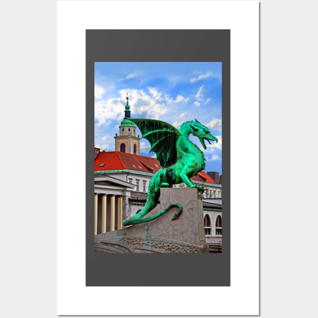 Dragon Bridge, Ljubljana, Slovenia Wall Art by vadim19